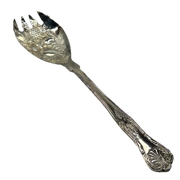 Other - Vintage Silverplate Ornate Berry‎ Spoon Fruit Embossed Bowl Serving